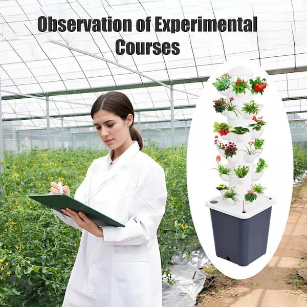 N/A 30-Plant Hydroponic Tower Kit with Silent Pump, Timer, and