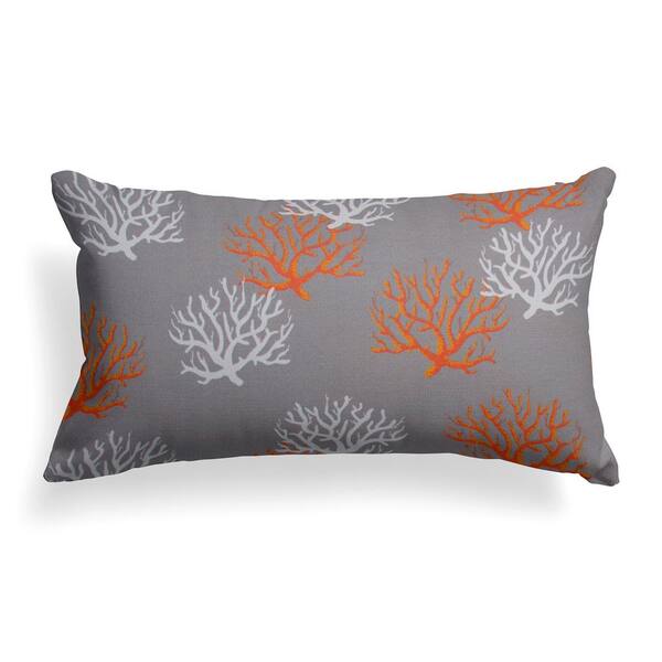 grey lumbar throw pillow