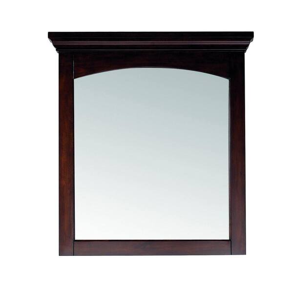 Pegasus Vermont 30 in. W x 32 in. H Birch Mahogany Framed Wall Mirror