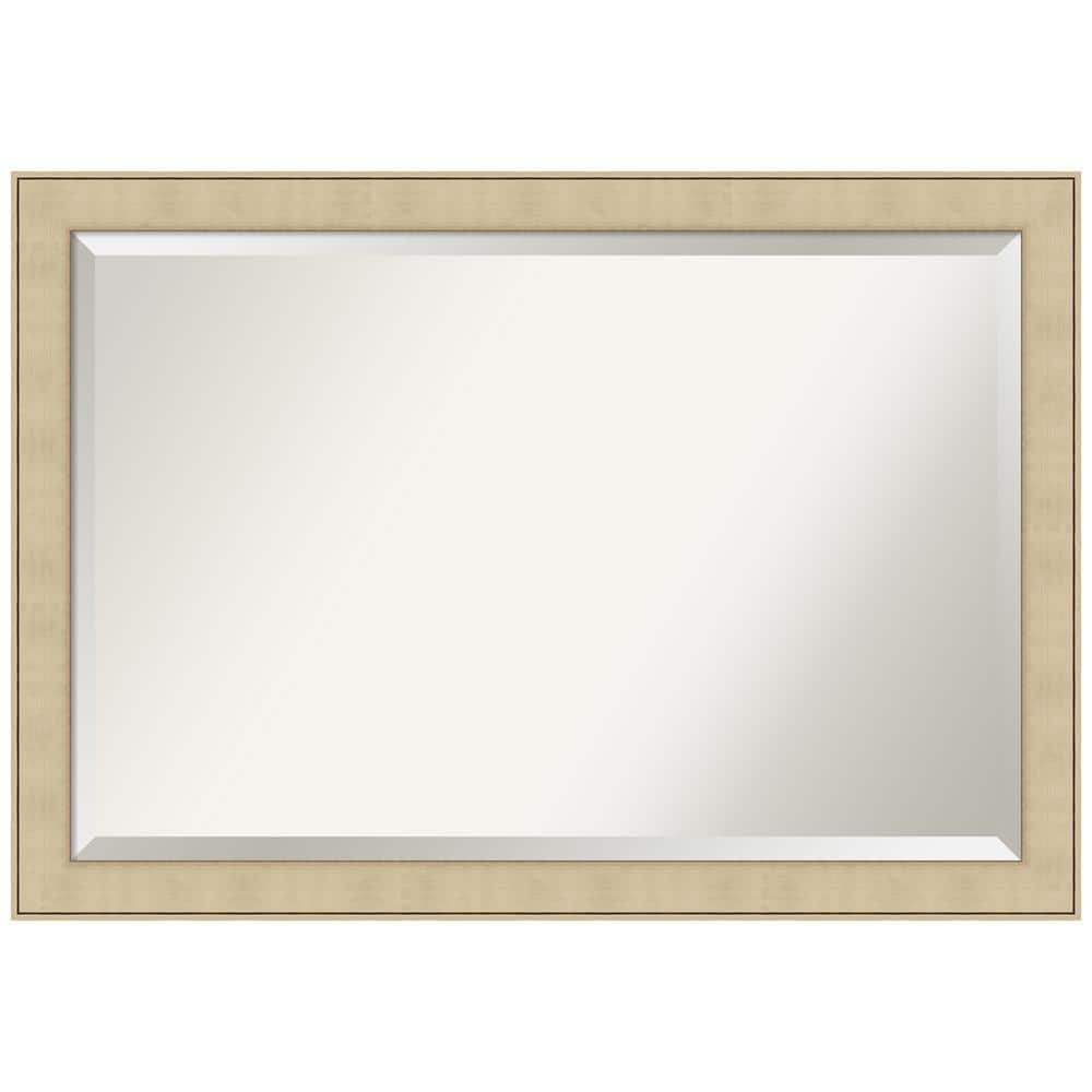 Elegant Honey Silver Rectangular Bathroom Vanity Mirror 28" x 40"