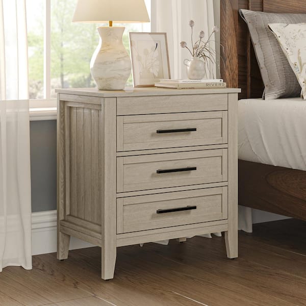 JAYDEN CREATION Teodoro Oak 28 in. W Transitional 3-Drawer
