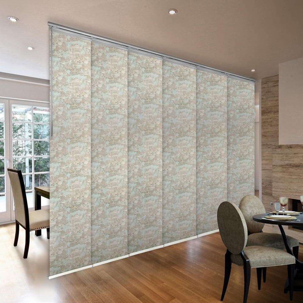 Gardenia 98 in. - 130 in. W x 94 in. L Adjustable 6- Panel White Single Rail Panel Track with 23.5 in. Slates price history on PriceWatchPro