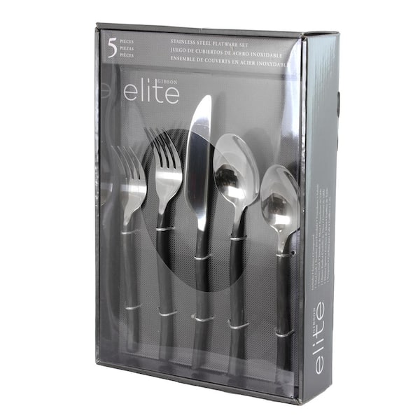 GIBSON elite Thornsby 5-Piece Stainless Steel Flatware Set (Service for 1)