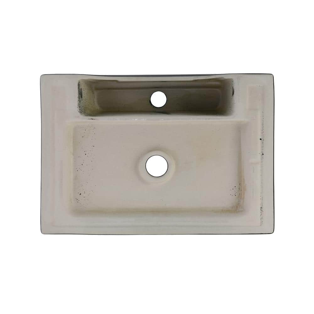 Claire 20" Matte Black Ceramic Rectangular Vessel Sink
