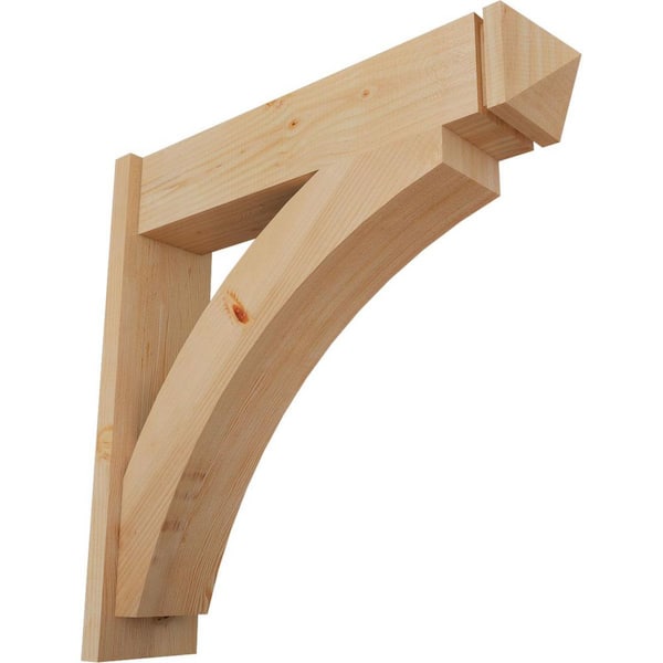 Ekena Millwork 8 in. x 32 in. x 32 in. Douglas Fir Thorton Arts and Crafts Smooth Outlooker