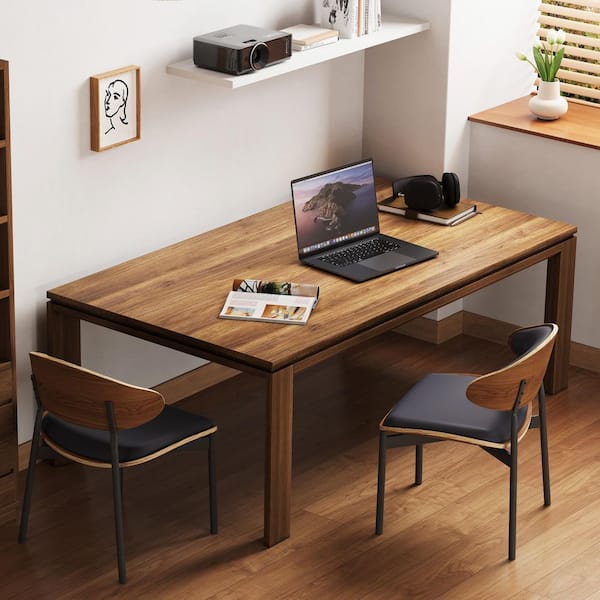 THE RIGHT PATH Brown Wood Table Base Type 4 Legs Dining Table Seats 8