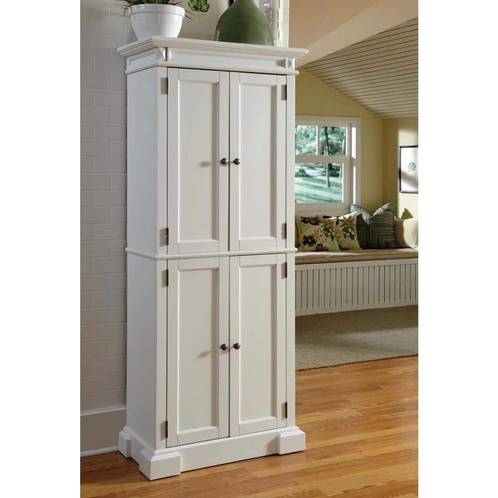 Americana White Hardwood Pantry with Adjustable Shelving