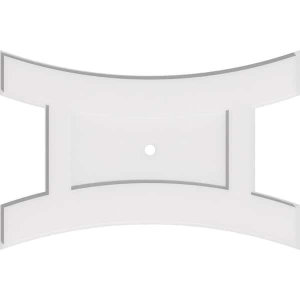 Ekena Millwork 28 in. W x 18-5/8 in. H x 1 in. ID x 1 in. P Haven Architectural Grade PVC Contemporary Ceiling Medallion