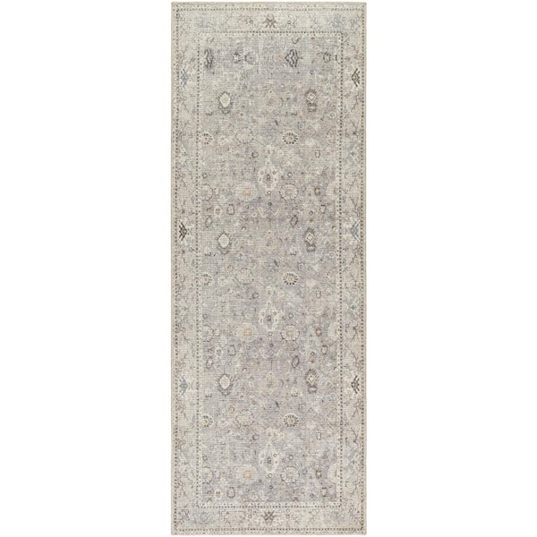Livabliss Becki Owens Davina Light Gray Oriental 3 ft. x 7 ft. Indoor Runner Area Rug