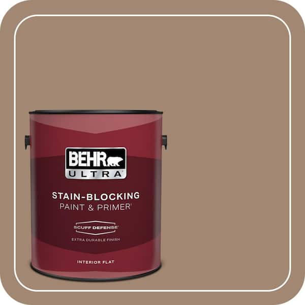 BEHR ULTRA 1 gal. #QE-22 Terrazzo Brown Extra-Durable Flat Interior Paint & Primer