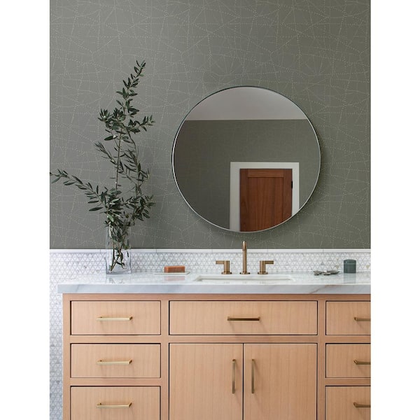 Alcott Charcoal Dotted Wallpaper