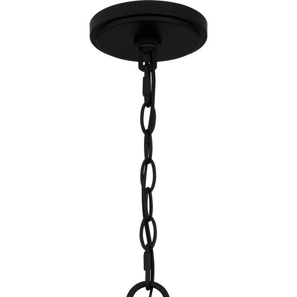 Quoizel Catania 5-Light Matte Black Wagon Wheel Chandelier