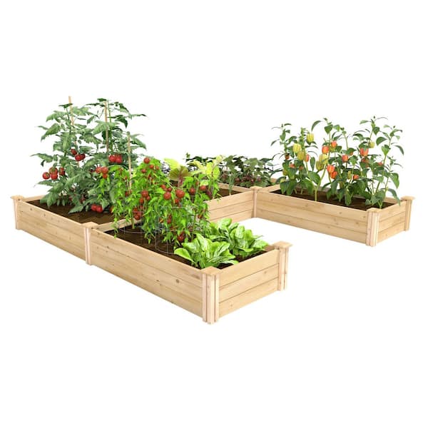 8 ft. x 8 ft. x 10.5 in. Original Cedar U-Shaped Raised Garden Bed