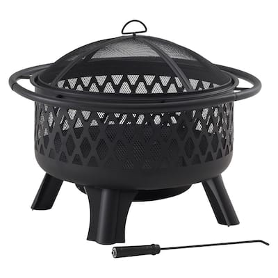 Round Fire Pits Outdoor Heating, Round Fire Pit Grill Grater