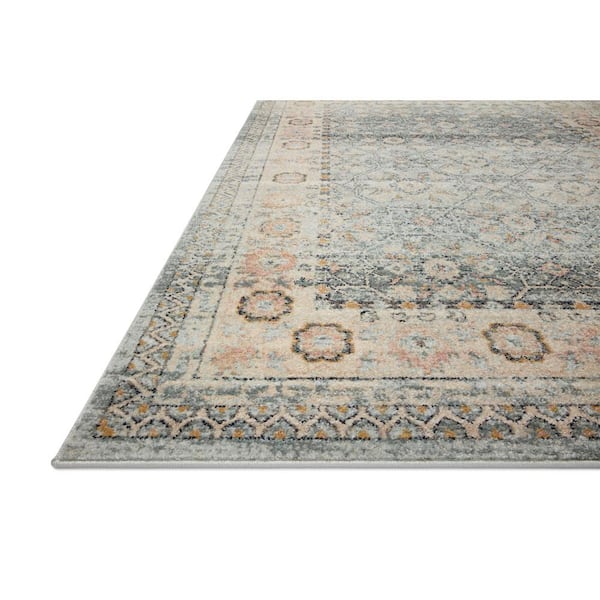 Jocelyn Sky/Multi 9 ft. 6 in. x 12 ft. 6 in. Transitional 100% Polypropylene Pile Area Rug