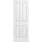 30 in. x 80 in. Smooth 4-Panel Solid Core Primed Composite Interior Door Slab
