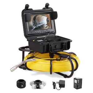 Sewer Pipe Camera 9 in. Screen Pipeline Inspection Camera 393 ft. with DVR Function 16 GB SD Card for Duct Drain Pipe