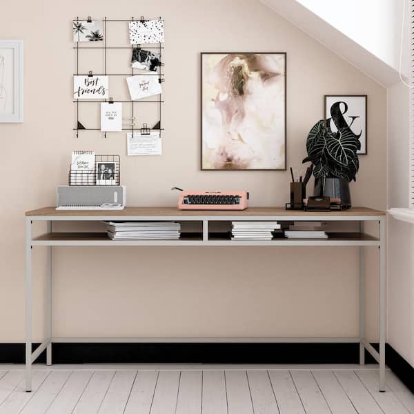 Ameriwood Home Walton Computer Desk, Taupe/Walnut
