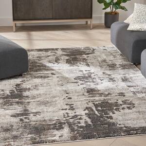 American Manor Iv/Mocha 5 ft. x 7 ft. Abstract Contemporary Area Rug