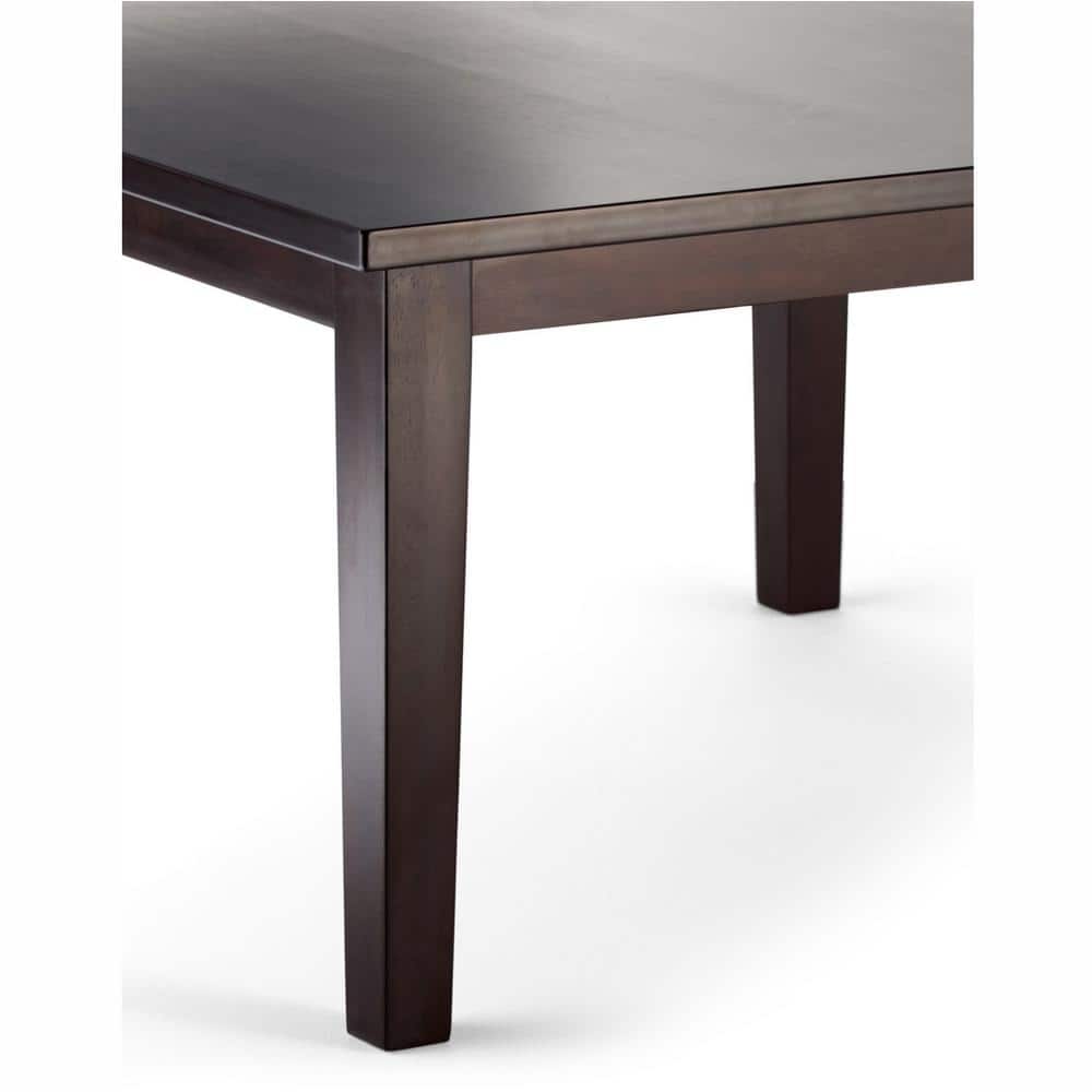 Eastwood Java Brown Solid Hardwood Rectangular Dining Table