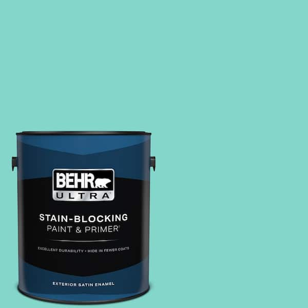 BEHR ULTRA 1 gal. Home Decorators Collection #HDC-MD-09 Island Oasis Satin Enamel Exterior Paint & Primer