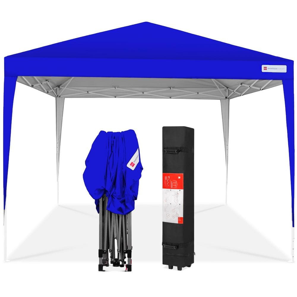 Best Choice Products 10x10ft Pop Up Canopy Outdoor Portable Adjustable Instant Gazebo Tent w/ Carrying Bag - Resort Blue