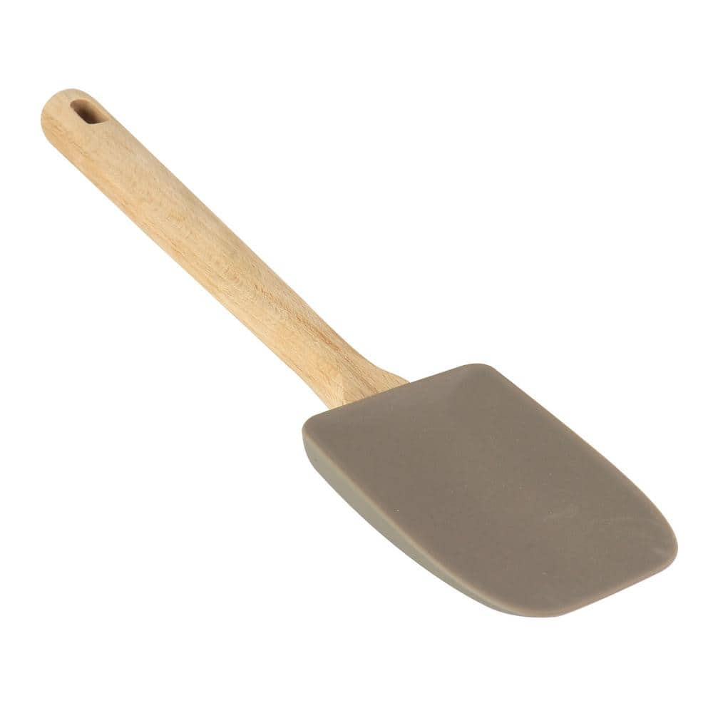 MARTHA STEWART Silicone Mini Spoonula in Gray 985116424M - The Home Depot