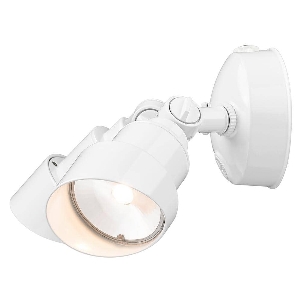 Gloss White Dual Head LED Security Floodlight