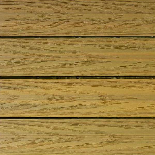 UltraShield Naturale 1 ft. x 1 ft. Quick Deck Outdoor Composite Deck Tile in English Oak (10 sq. ft. per box)