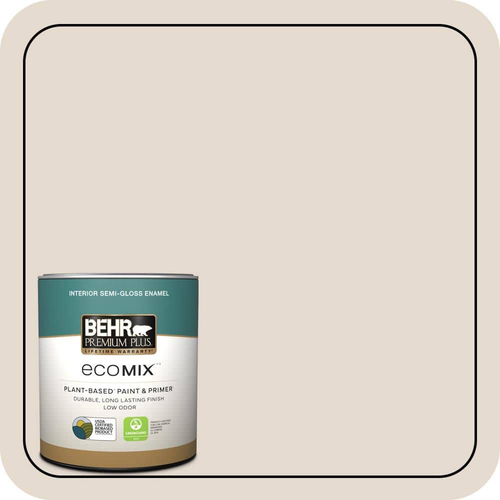 1 qt. #W-B-720 Oyster Semi-Gloss Enamel EcoMix Plant-Based Interior Paint & Primer price history on PriceWatchPro