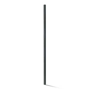 2 in. x 2 in. x 8 ft. Steel Flat Top Blank Metal Fence Post with Post Cap (1 pack)