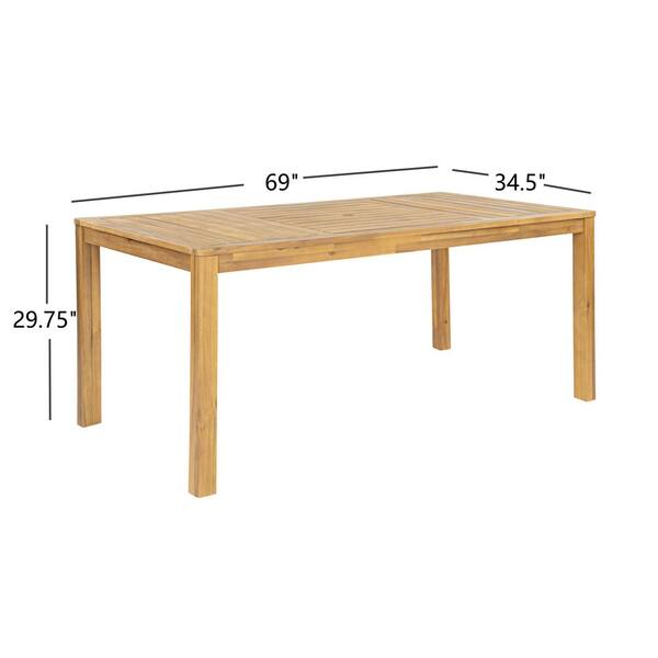 レア　ki-no Aa Table/Acacia TCR CHRISTOPHER KNIGHT HOME Aurex Teak Finish Rectangular Acacia Wood
