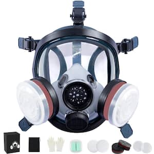 Full Face Respirator, Paint Mask, Safe Gas Masks with Anti-Fog Heavy Duty Lens for Anti-Smoke, Dust, Chemical, Paint