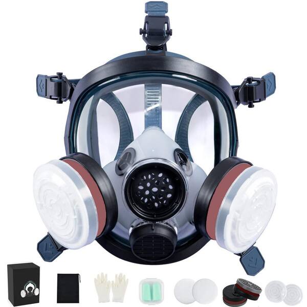 Dyiom Full Face Respirator, Paint Mask, Safe Gas Masks with Anti-Fog Heavy Duty Lens for Anti-Smoke, Dust, Chemical, Paint