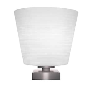 Quincy 10 in. Graphite Accent Lamp with Glass Shade