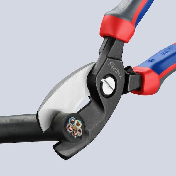 KNIPEX 8 in. Cable Shears with Comfort Grip Handles 95 12 200