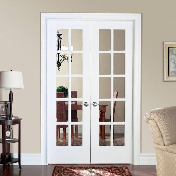 Primed White Masonite French Doors 468265 31 600 