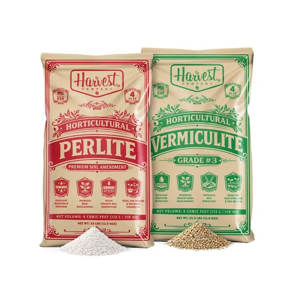 Organic 8 cu. ft. 4CF Perlite and Vermiculite Planting Soil Additive Growing Medium 236 Qt./60 US Gal. (2-Pack)