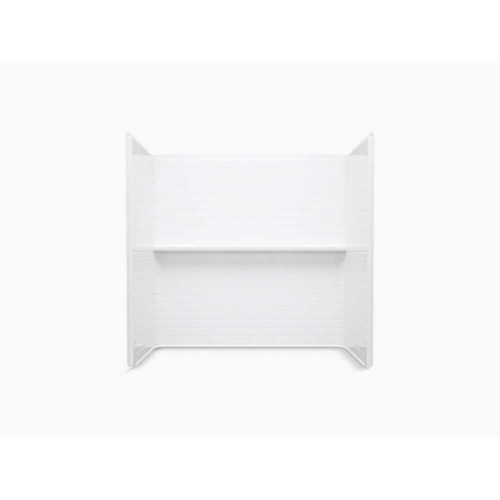 Traverse 60 in. W x 60 in. H x 32 in. D 4-Piece Direct to Stud Alcove Shower Wall Surround in White price history on PriceWatchPro