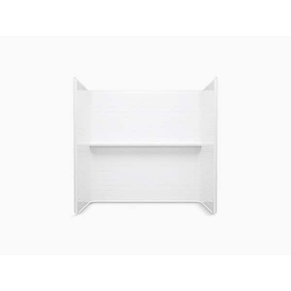 Traverse 60 in. W x 60 in. H x 32 in. D 4-Piece Direct to Stud Alcove Shower Wall Surround in White