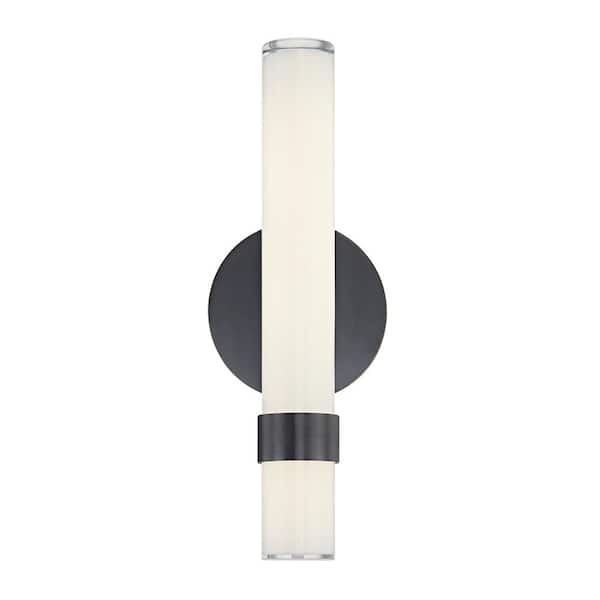 Madison 14-in 1 Light 14-Watt Urban Bronze/Glossy Opal Integrated LED Vanity Light