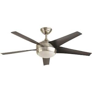 Windward 52 in. LED Brushed Nickel Indoor Ceiling Fan with Light Kit