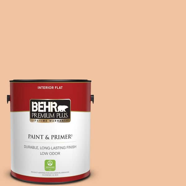 BEHR PREMIUM PLUS 1 gal. #M220-3 Carving Party Flat Low Odor Interior Paint & Primer