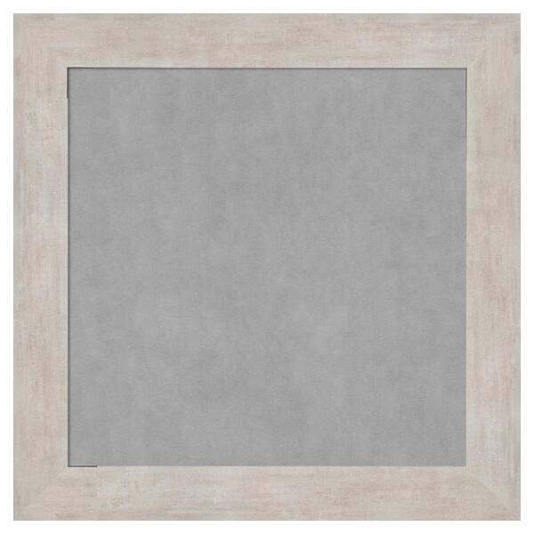 Amanti Art Marred Silver 15 in. x 15 in Framed Magnetic Board