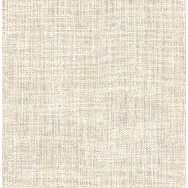 A-Street Prints Rattan Beige Woven Paper Strippable Wallpaper (Covers 56.4 sq. ft.)