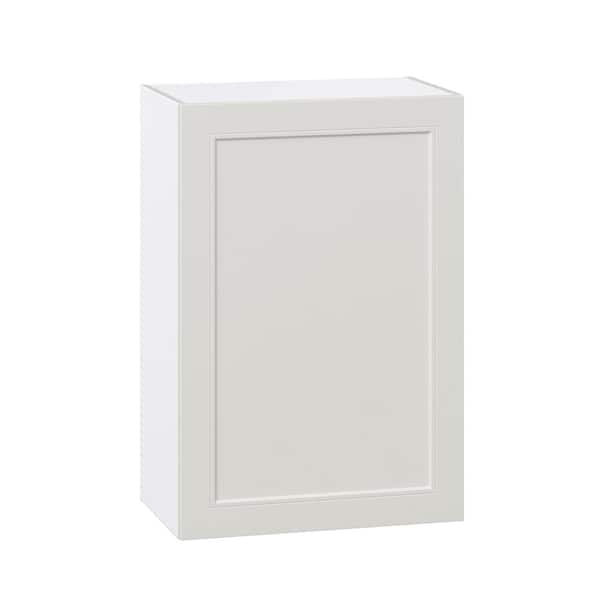 J COLLECTION Galveston 24 in. W x 14 in. D x 35 in. H Assembled Shaker Wall Kitchen Cabinet in Light Grey
