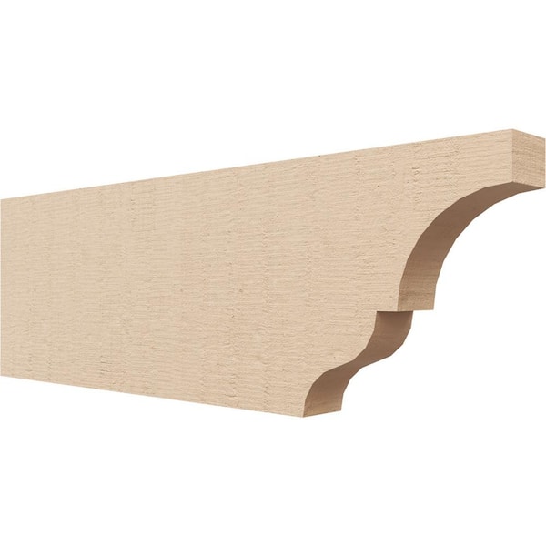 Ekena Millwork 2-in. x 8-in. x 24-in. Asheboro Woodgrain, Primed Tan Timberthane Polyurethane Rafter Tail Brace