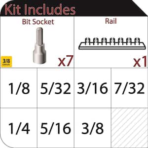 3/8 in. Drive SAE Hex Bit Socket Set (7-Piece)