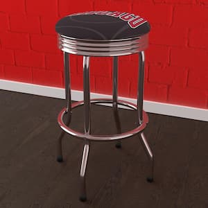 Chicago Bulls Fade 29 in. Black Backless Metal Bar Stool with Vinyl Seat