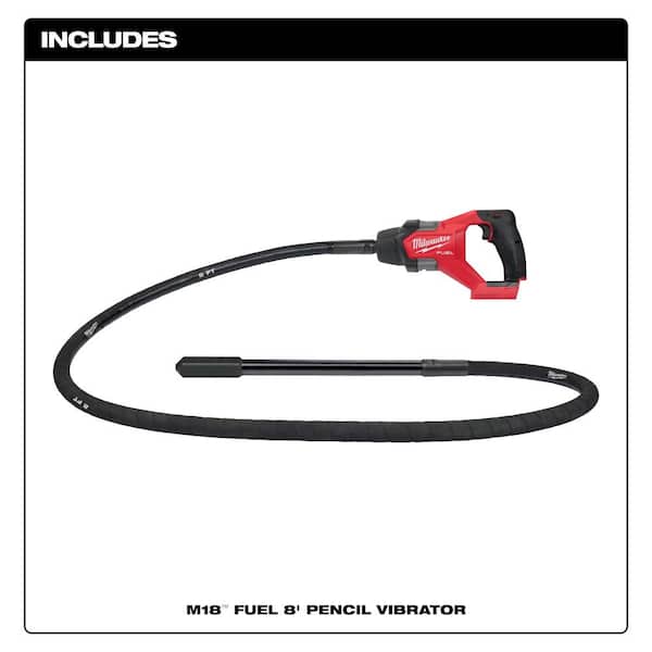 M18 FUEL 18V Lithium-Ion Brushless Cordless 8 ft. Concrete Pencil Vibrator (Tool-Only)